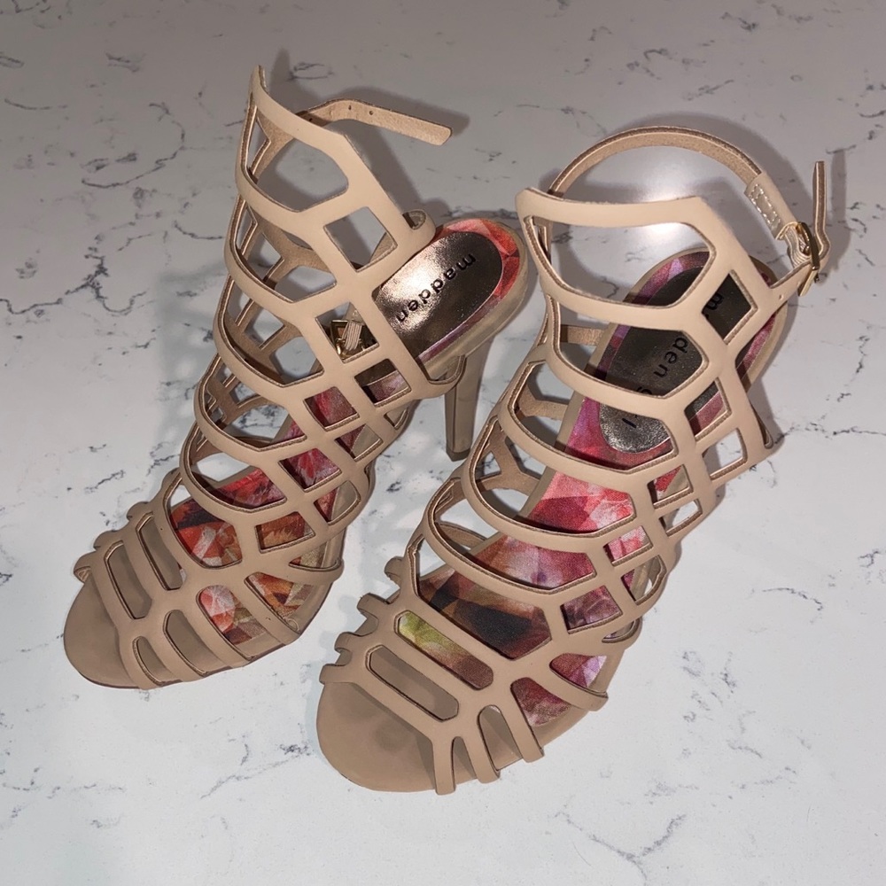 Nude Caged Heels